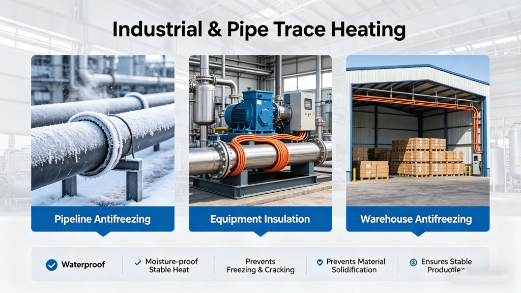Electric heating cable installation