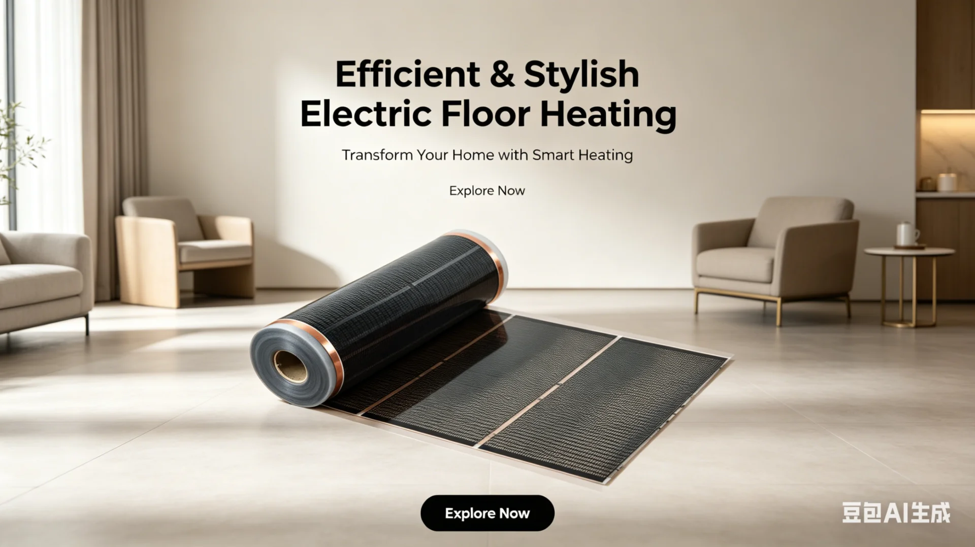 SunAura underfloor heating film product showcase
