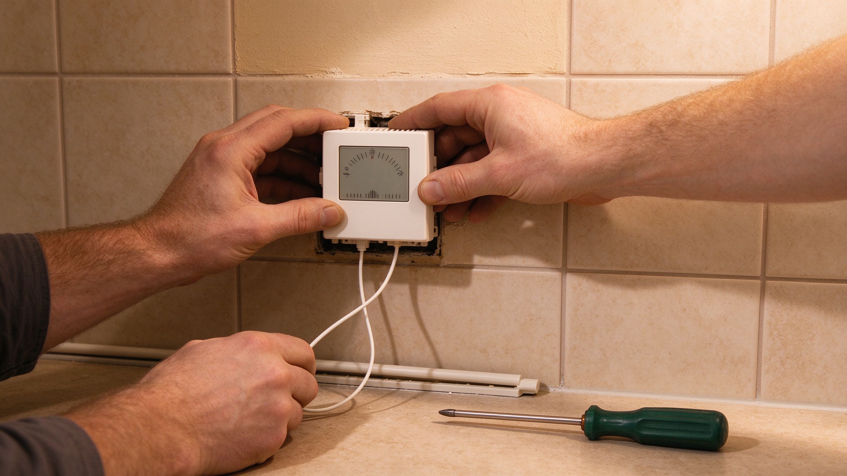 Sensor de suelo del termostato de baño