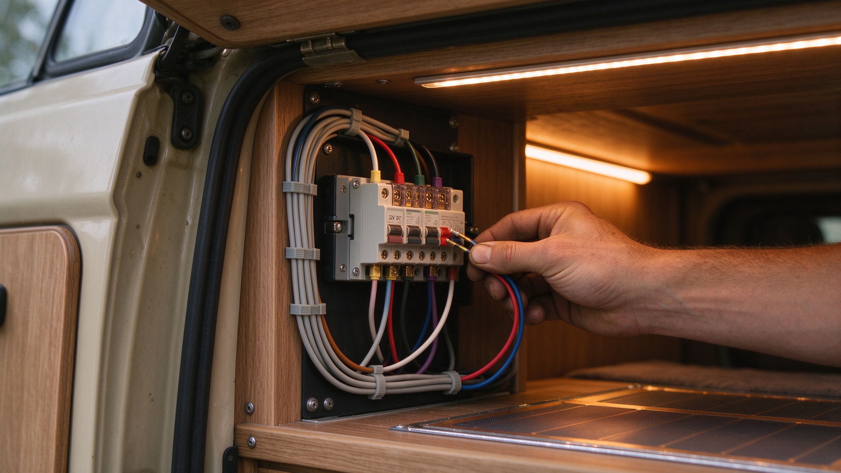 Cableado de película calefactora de 12 V