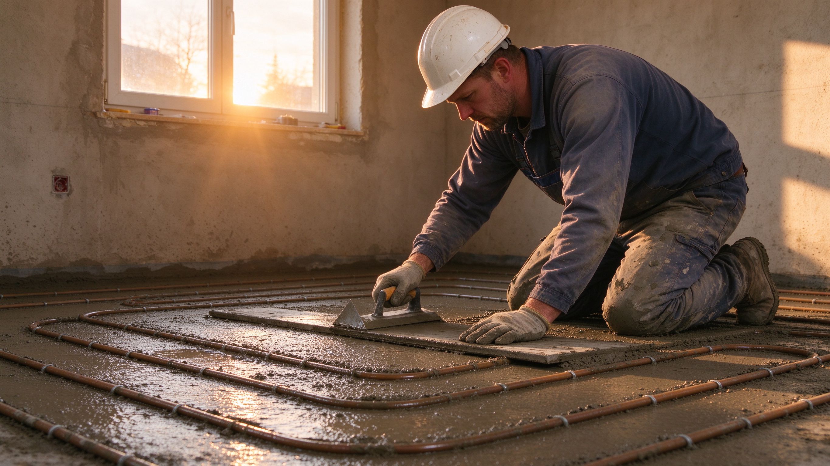 twin conductor heating cable in screed