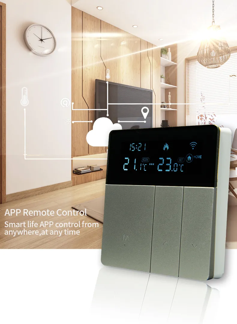 Smartphone app remote control lets users manage heating schedules from anywhere, at any time