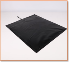 encapsulated heating film manufacturer showing sealed laminated edge and copper busbar