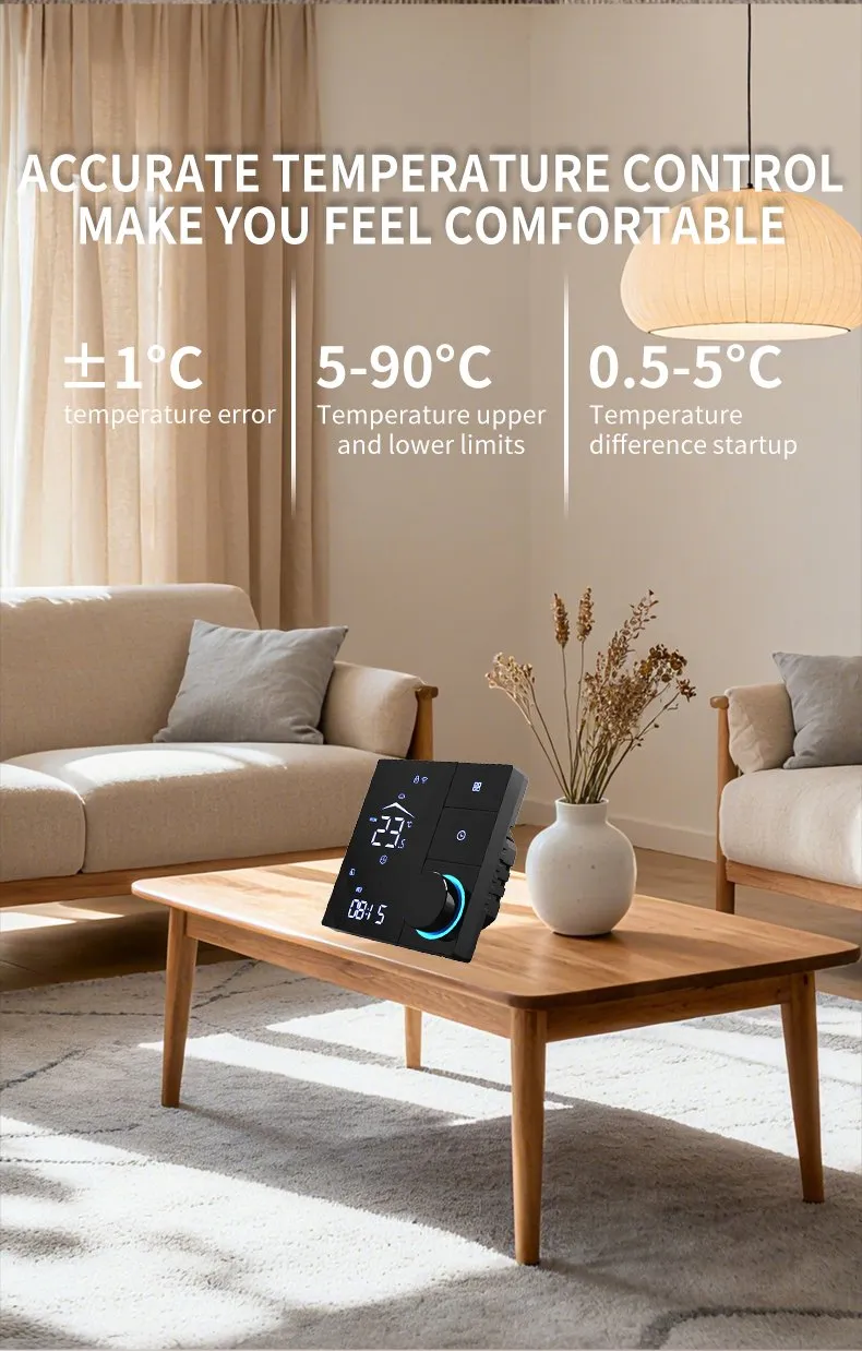 Accurate temperature control highlights of the SunAura knob thermostat