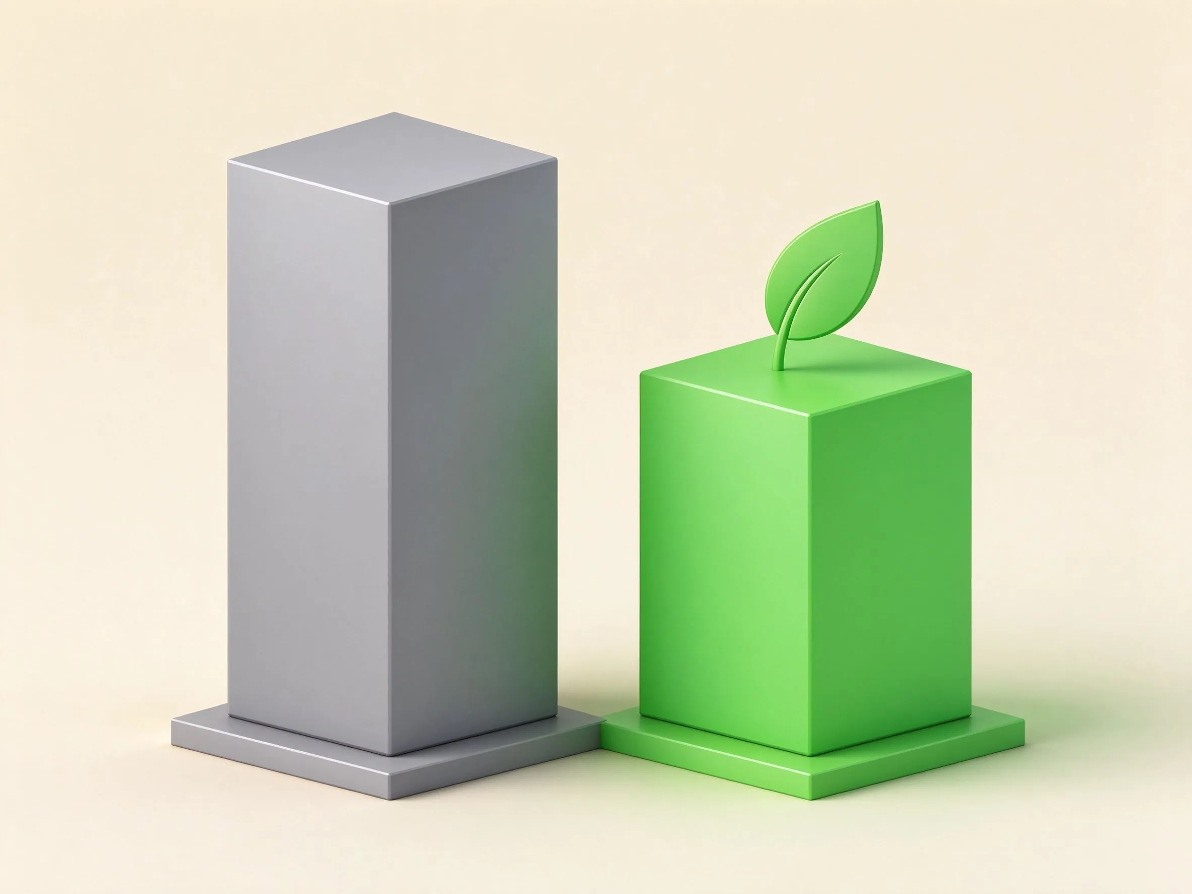 Carbon emission comparison bar chart showing reduction with electric heating