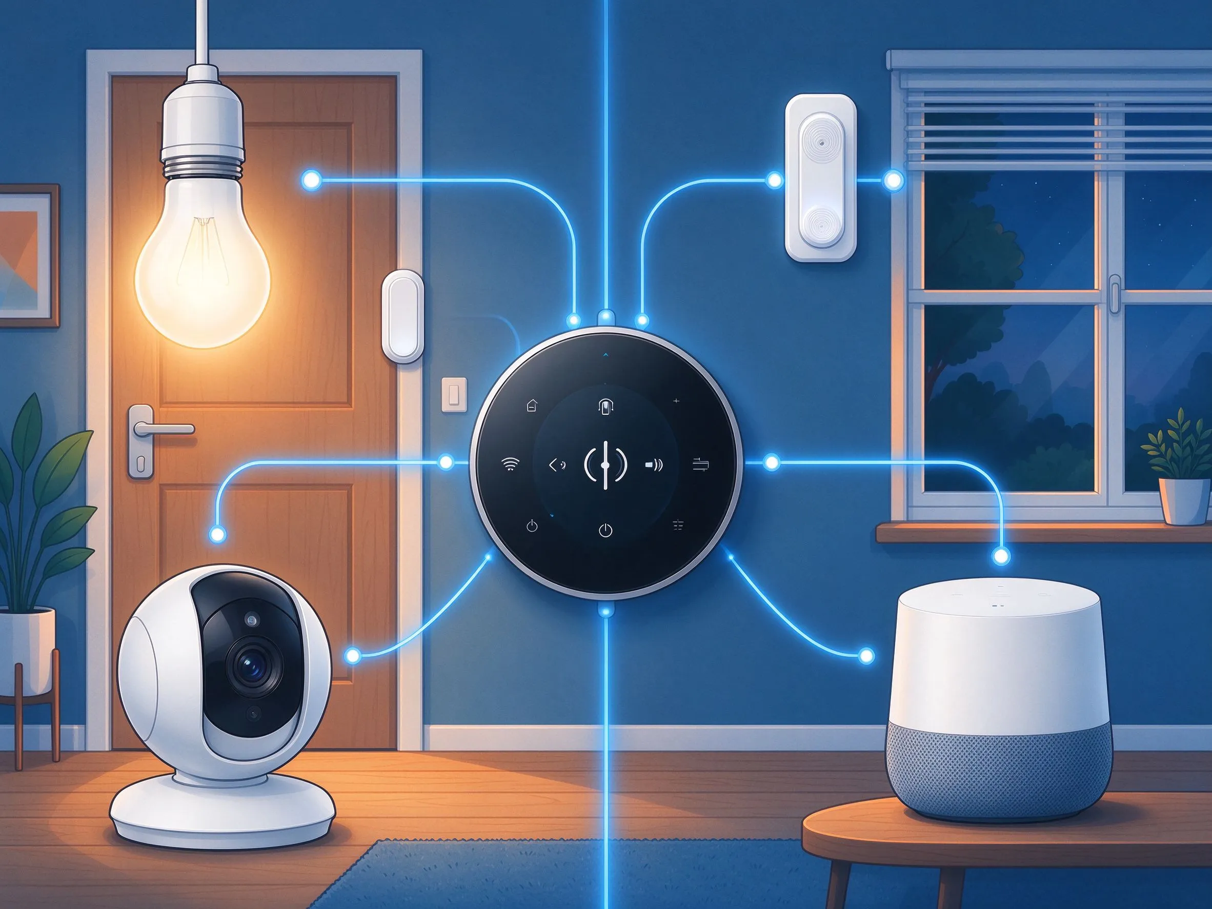 Hub de thermostat intelligent connectant les dispositifs domestiques IoT