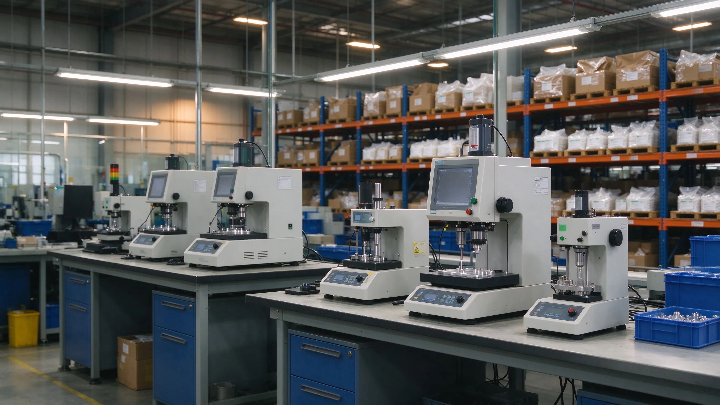Zona de inspección de control de calidad y almacén en la fábrica de SunAura