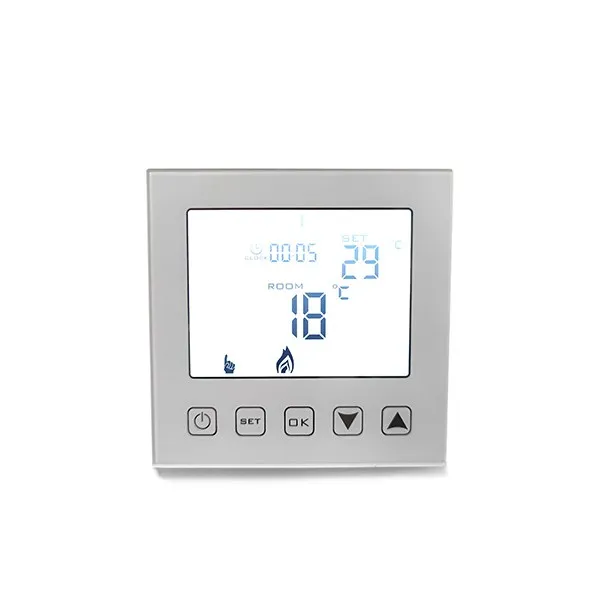 Programmable touch thermostat LCD showing weekly schedule