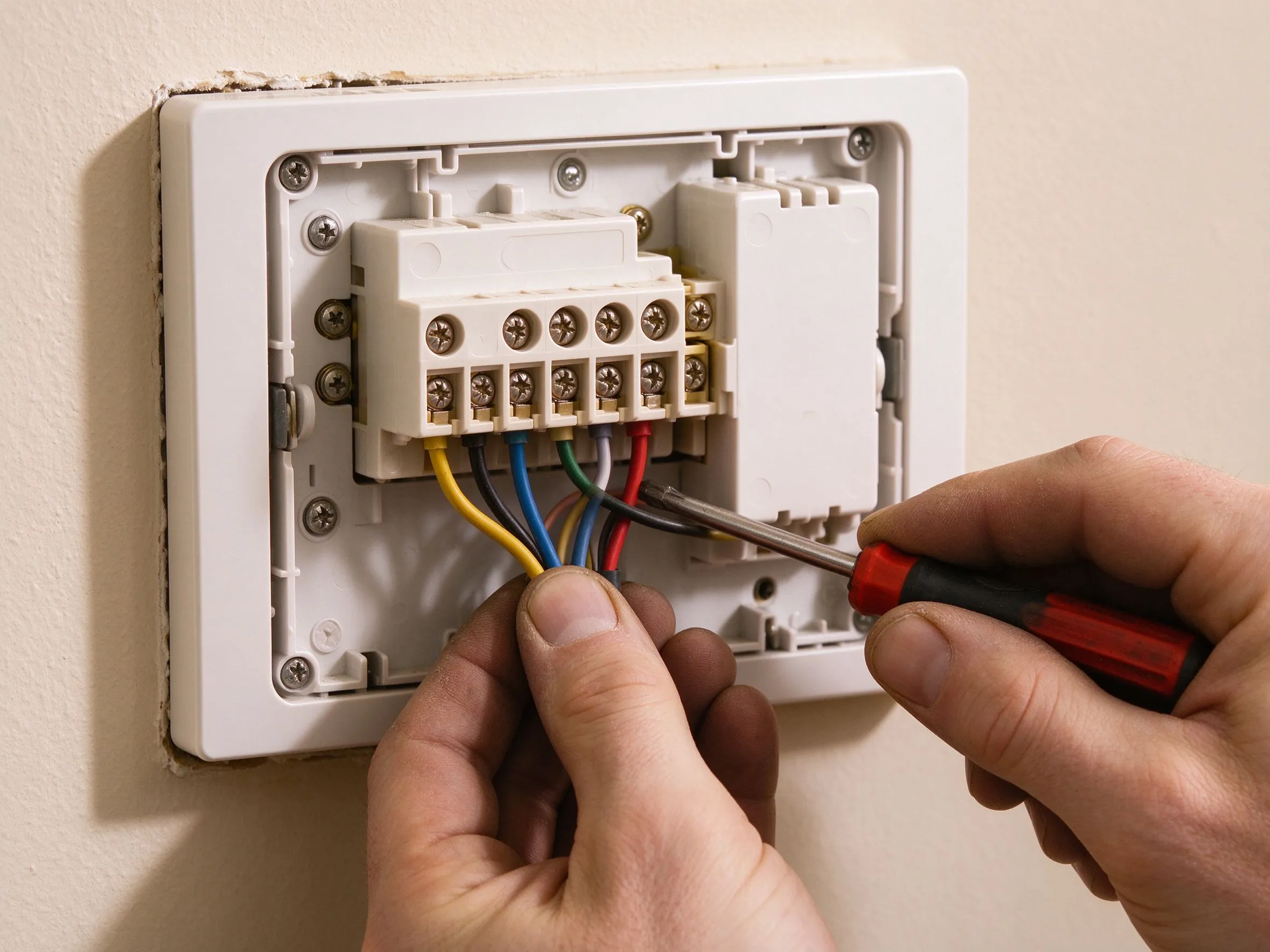 Y603H WiFi thermostat wiring terminals