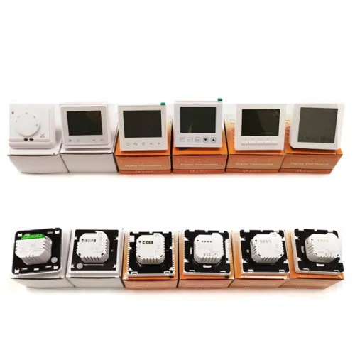 E91.716 touch thermostat installed in a modern living room